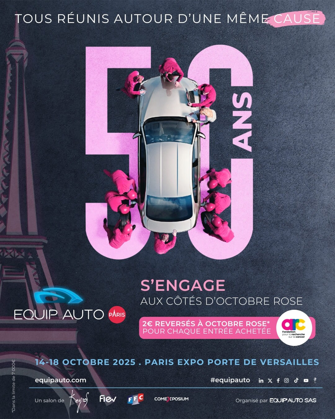 Affiche octobre rose Equip Auto